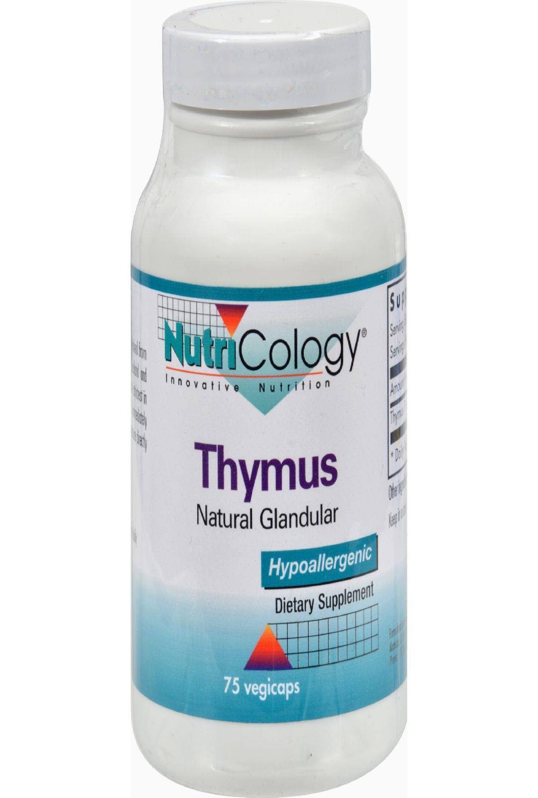 Nutricology Thymus Organic Glandular, 500 mg, Capsules - 75 count