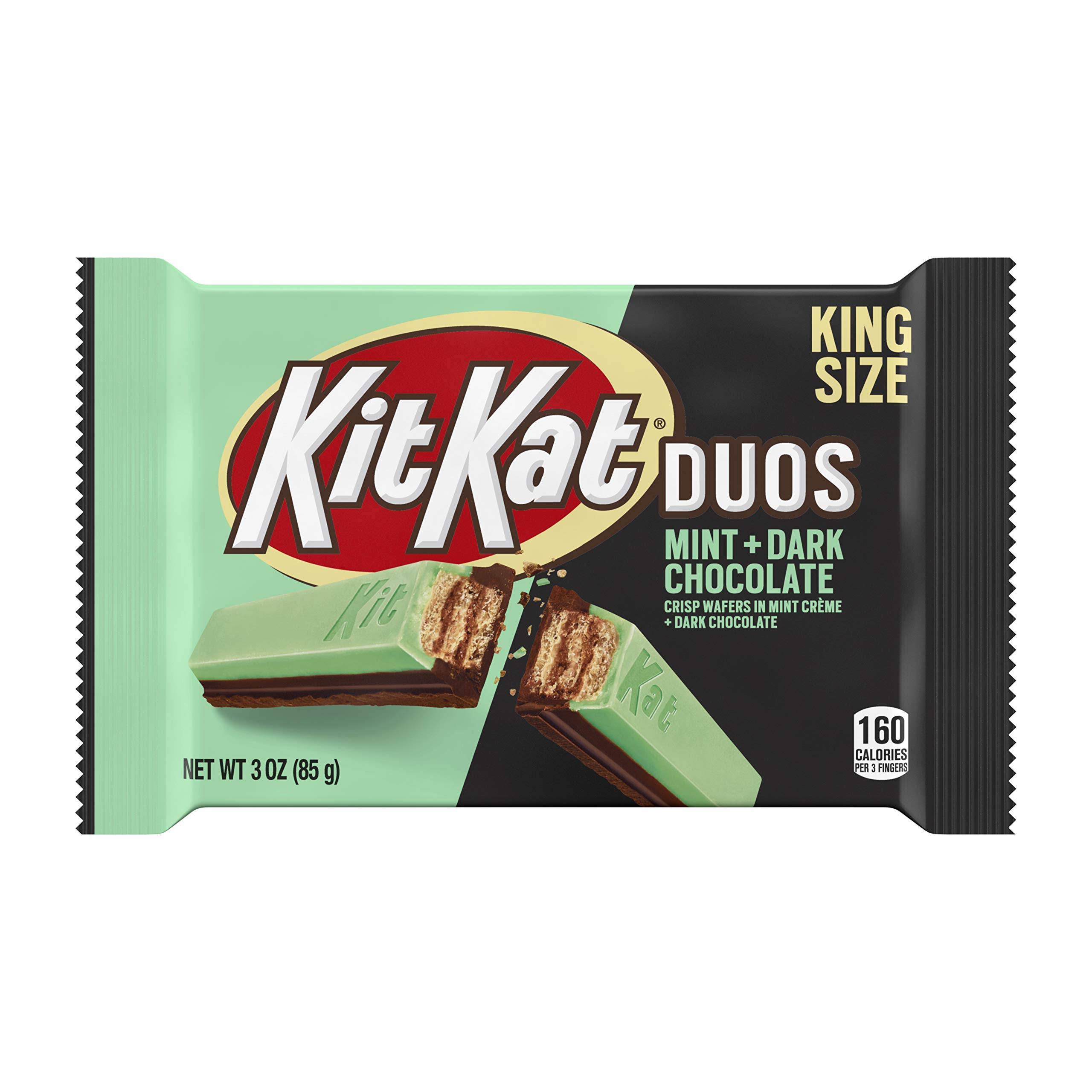 Kit Kat Wafers, Mint + Dark Chocolate, Duos, King Size - 3 oz