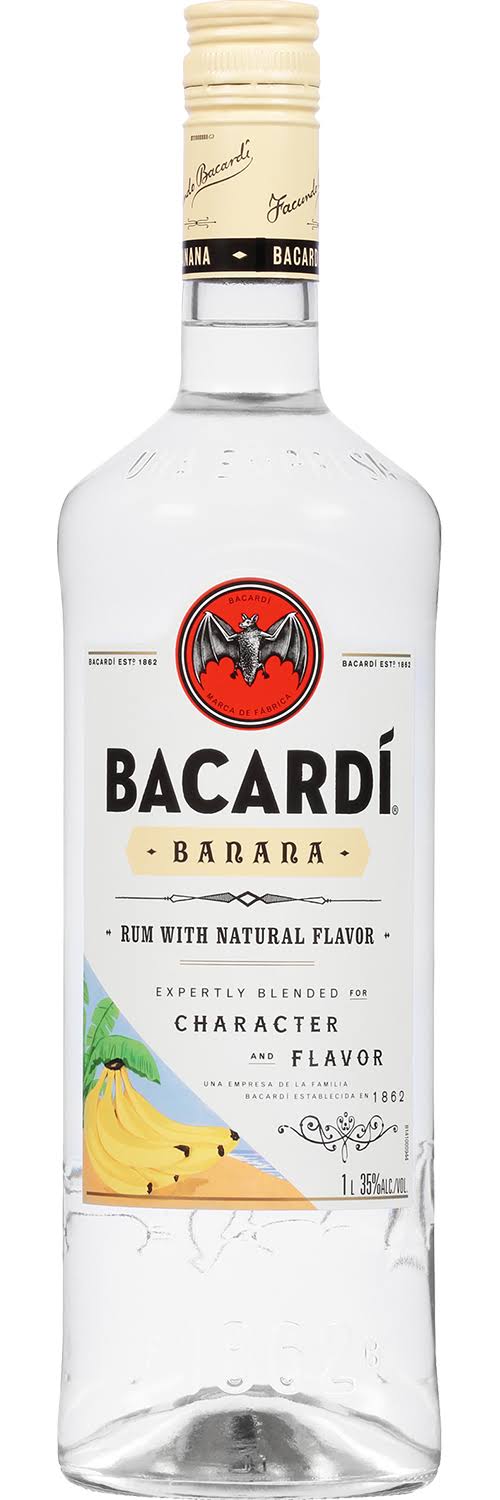 Bacardi Banana Flavored Rum, 1 L