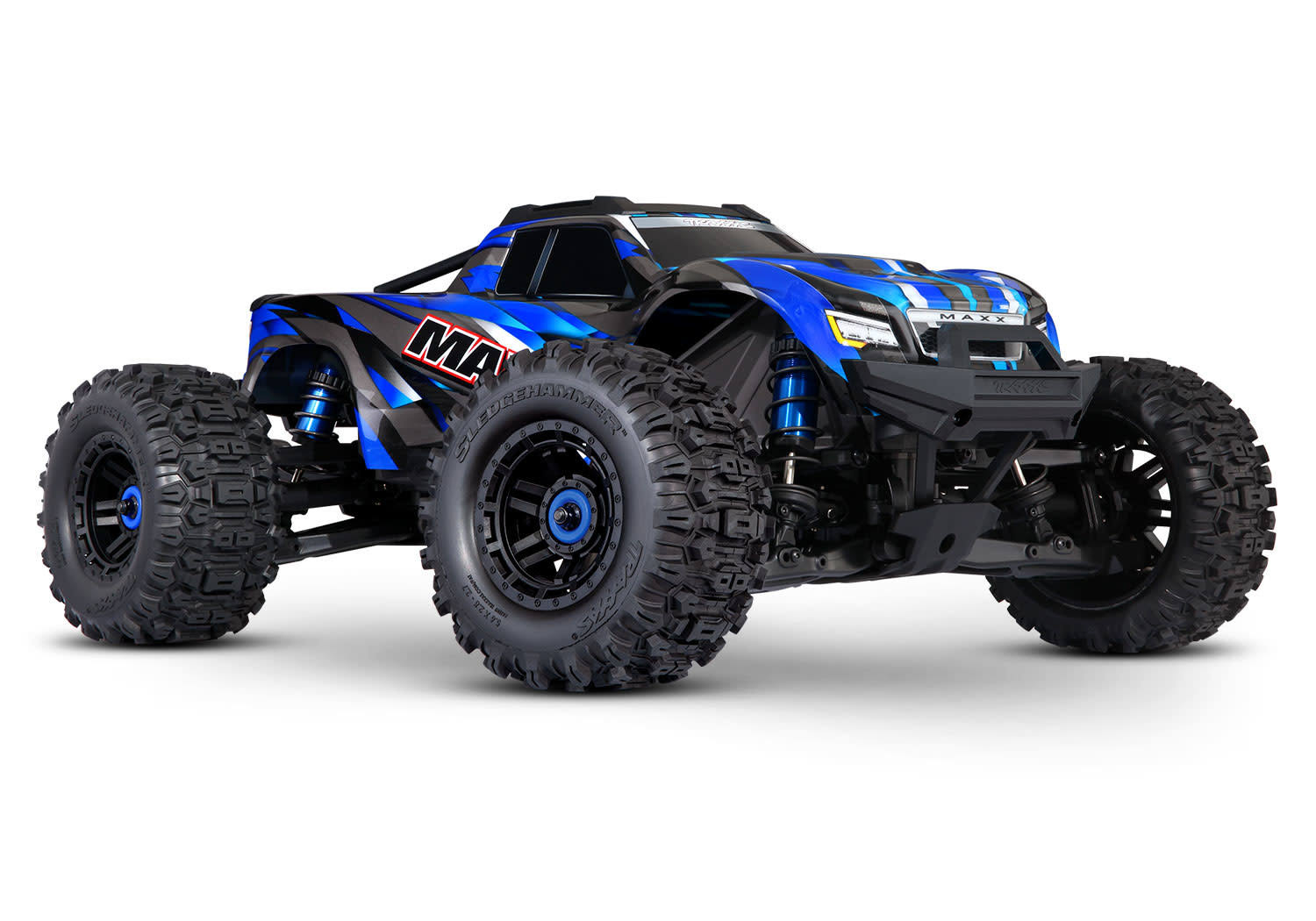 Traxxas Maxx 4S RTR Brushless 4x4 RC Monster Truck with WideMaxx Blue