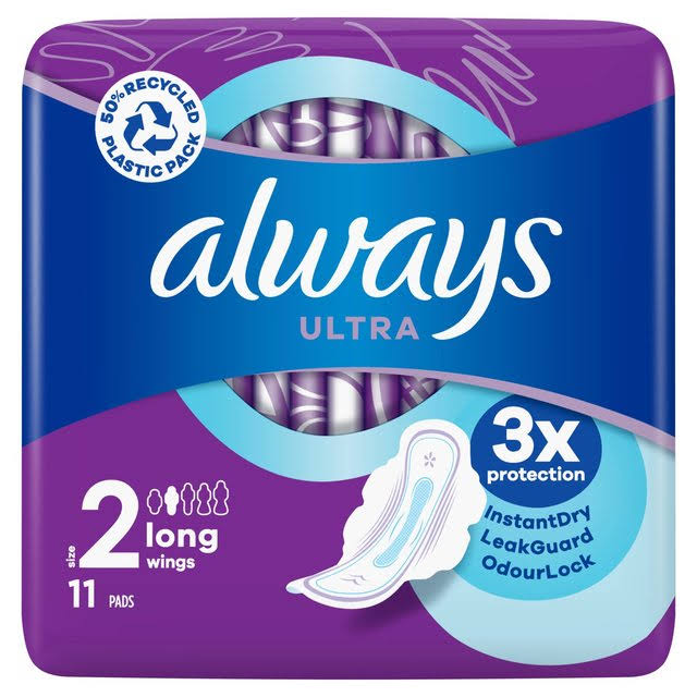 Always Ultra Sanitary Towels Long with Wings Size 2 11