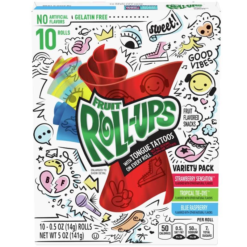 Fruit Roll-Ups Fruit Flavored Snacks Variety Pack - 0.5oz, 10ct