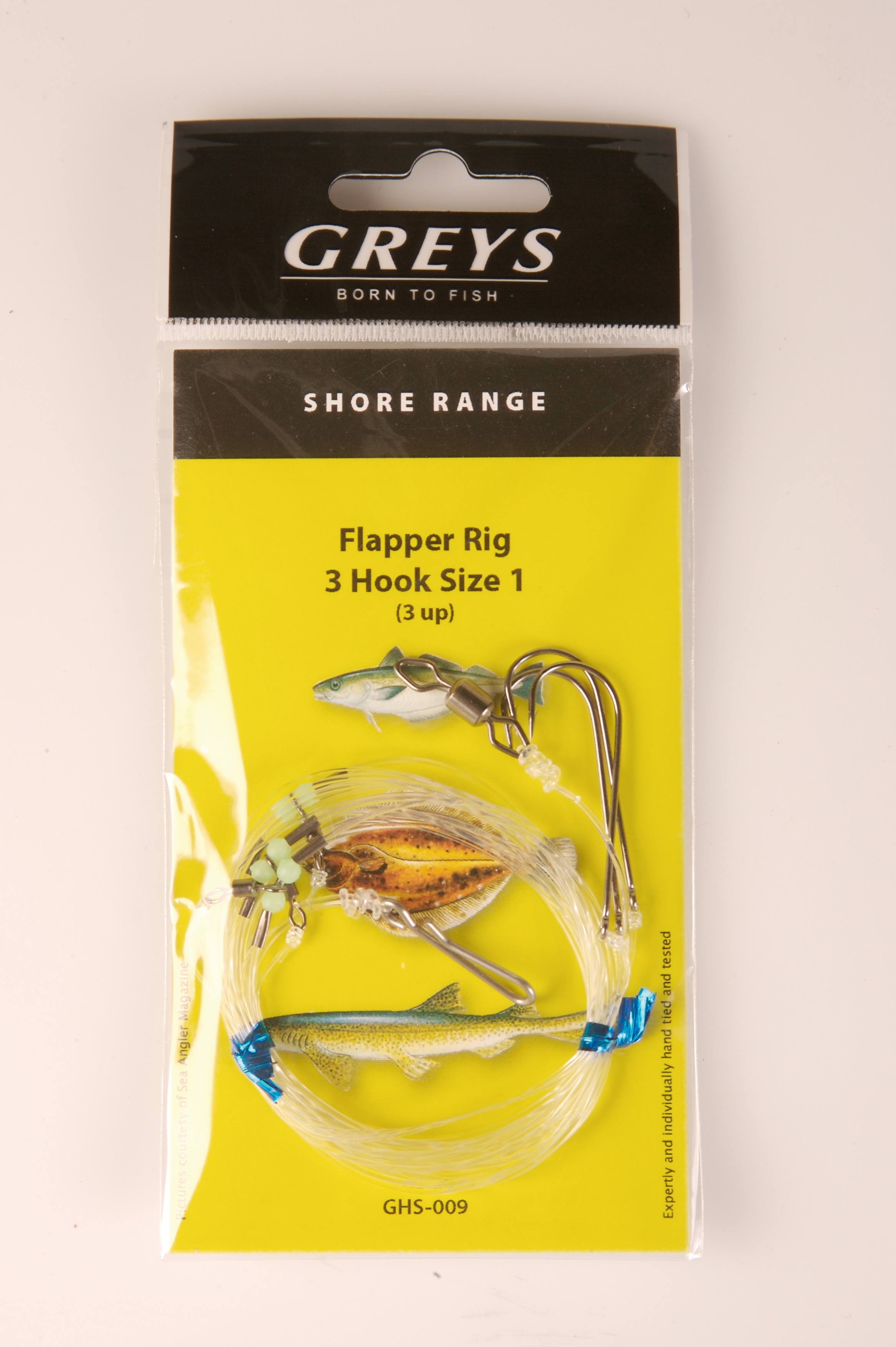 New 2 up Greys Shore Range Flapper Rig 2 Hook Size 2 