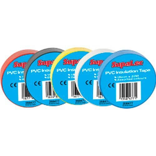 SupaLec - PVC Insulation Tapes, Assorted 20 Metre Pack 10