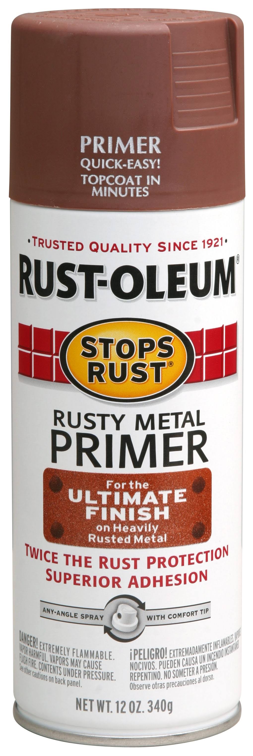 Rust-Oleum Stops Rust Flat Rusty Metal Primer Spray - 340g