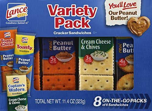 Lance Variety Sandwich Crackers 11 oz 8 Count Boxes - Single Pack