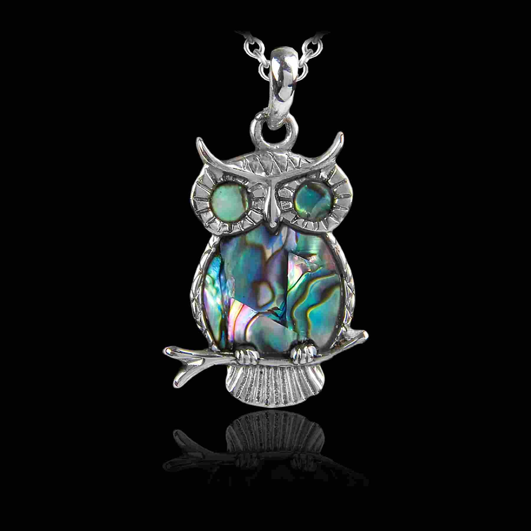 Glacier Pearle Owl Necklace