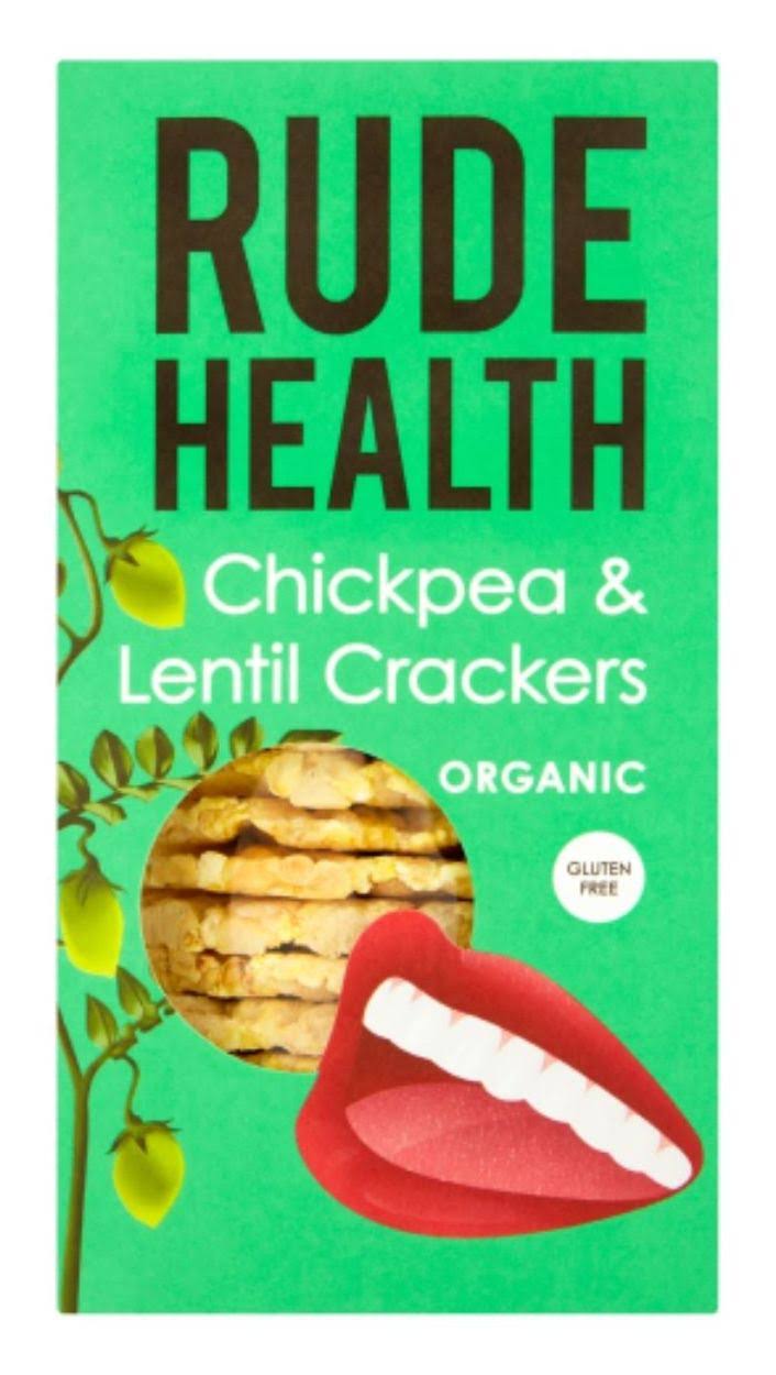 Rude Health Organic Crackers - Chickpea and Lentil, 120g