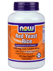 Now Foods Red Yeast Rice with Coq10 Supplement - 120 Vcaps