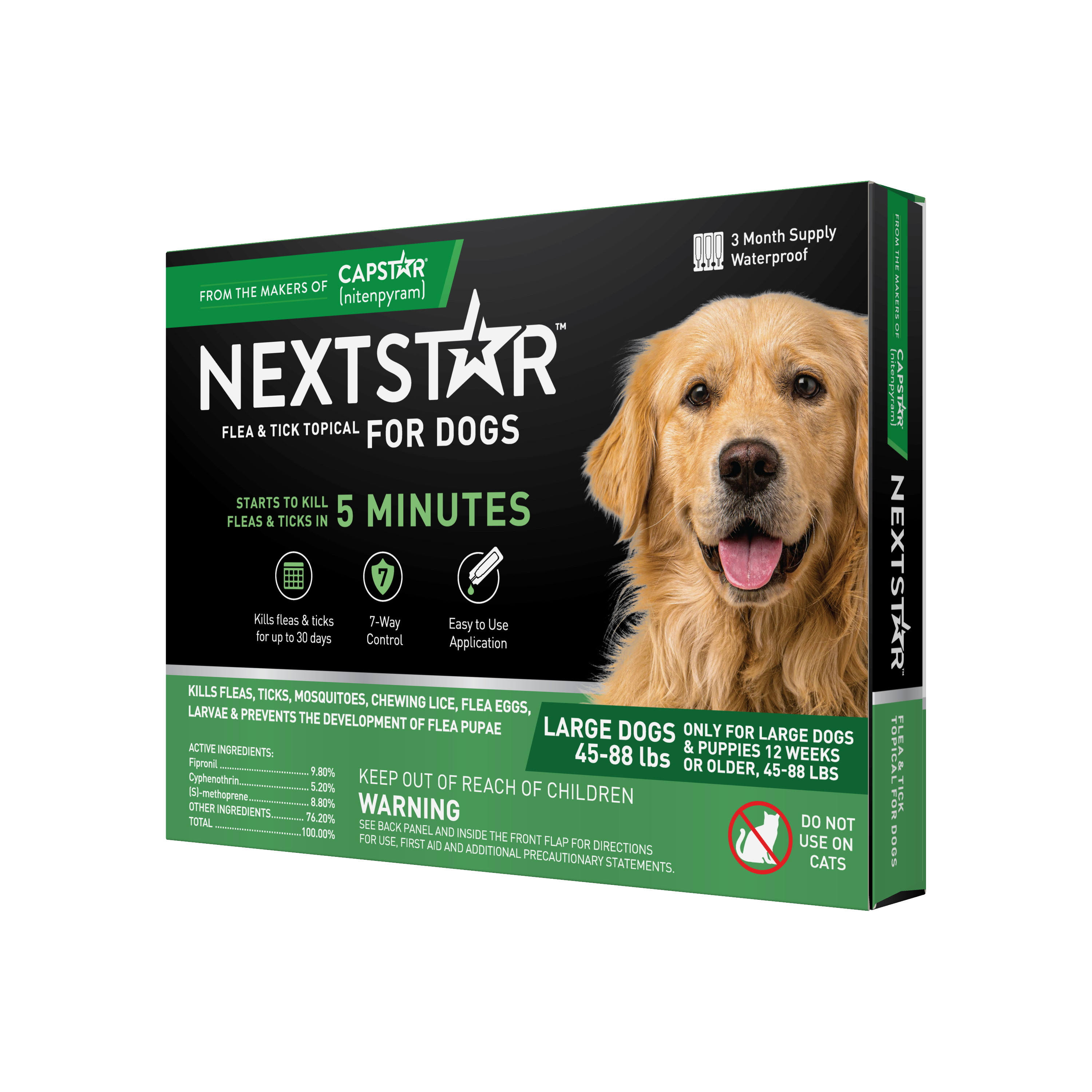 Nextstar 60103 Flea and Tick Topical Treatment For Large Dogs - 3-month Supply