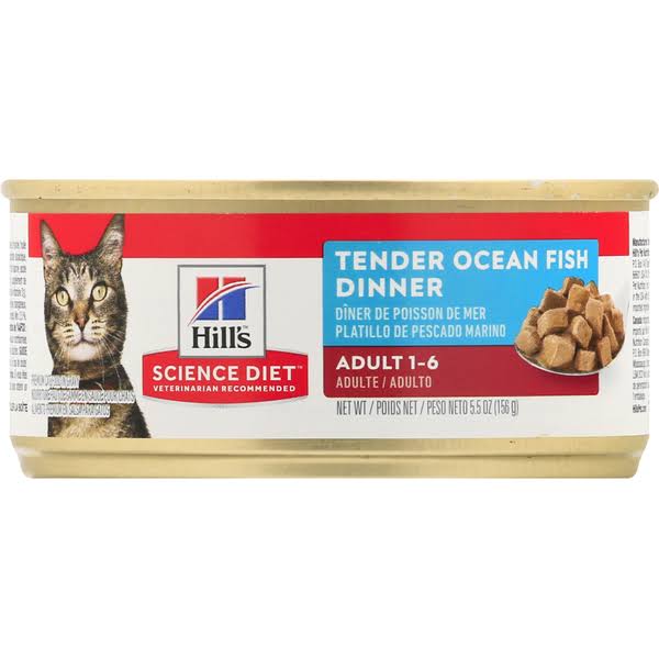 Hill's Science Diet Adult Tender Ocean Fish Dinner Chunks and Gravy Cat Food Can - 5.5oz