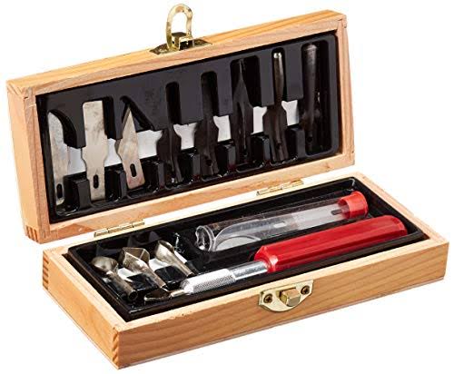 Excel Hobby Blade Wooden Box Woodworking Set - 16pcs