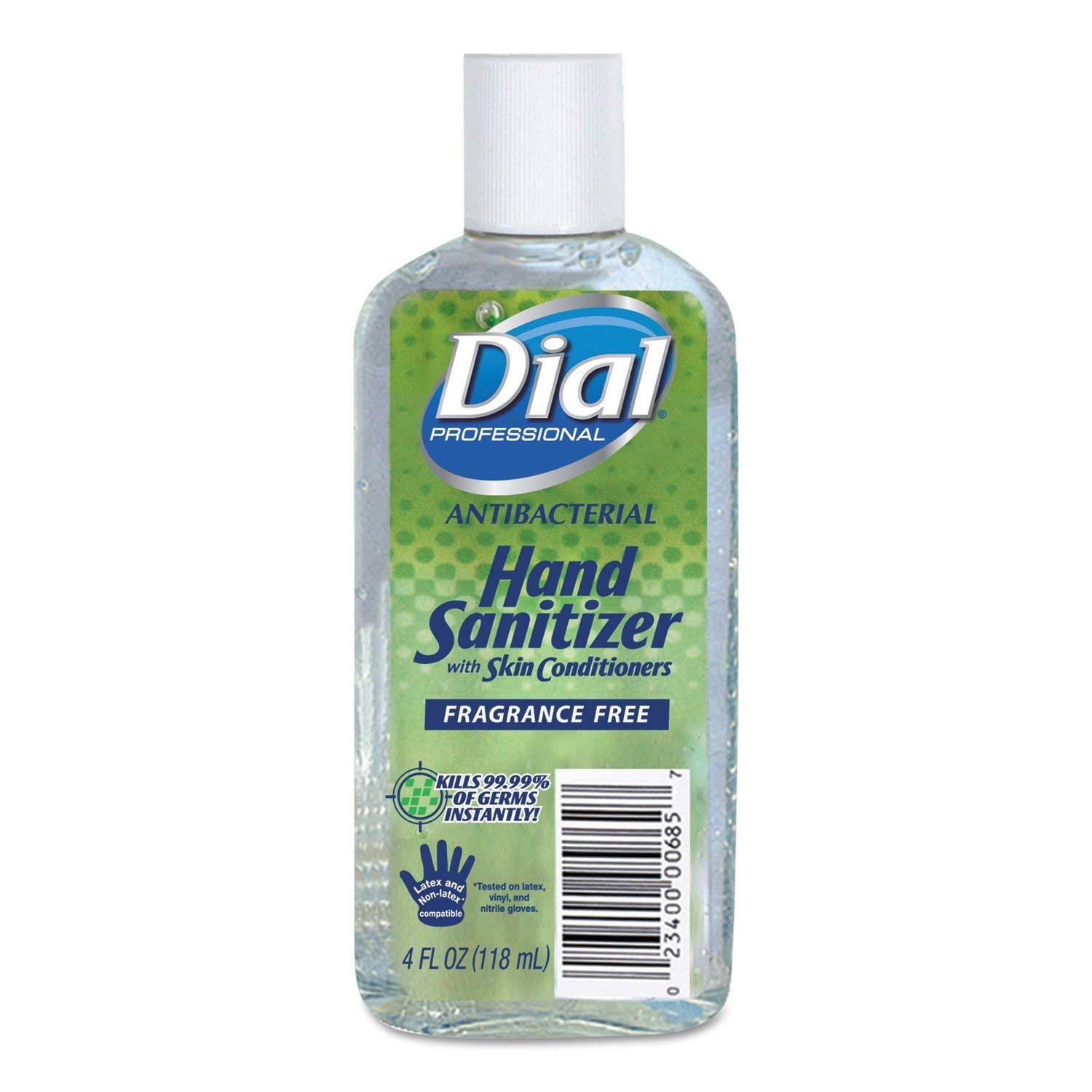 Dial Professional Antibacterial Hand Sanitizer - with Moisturizers, 4oz