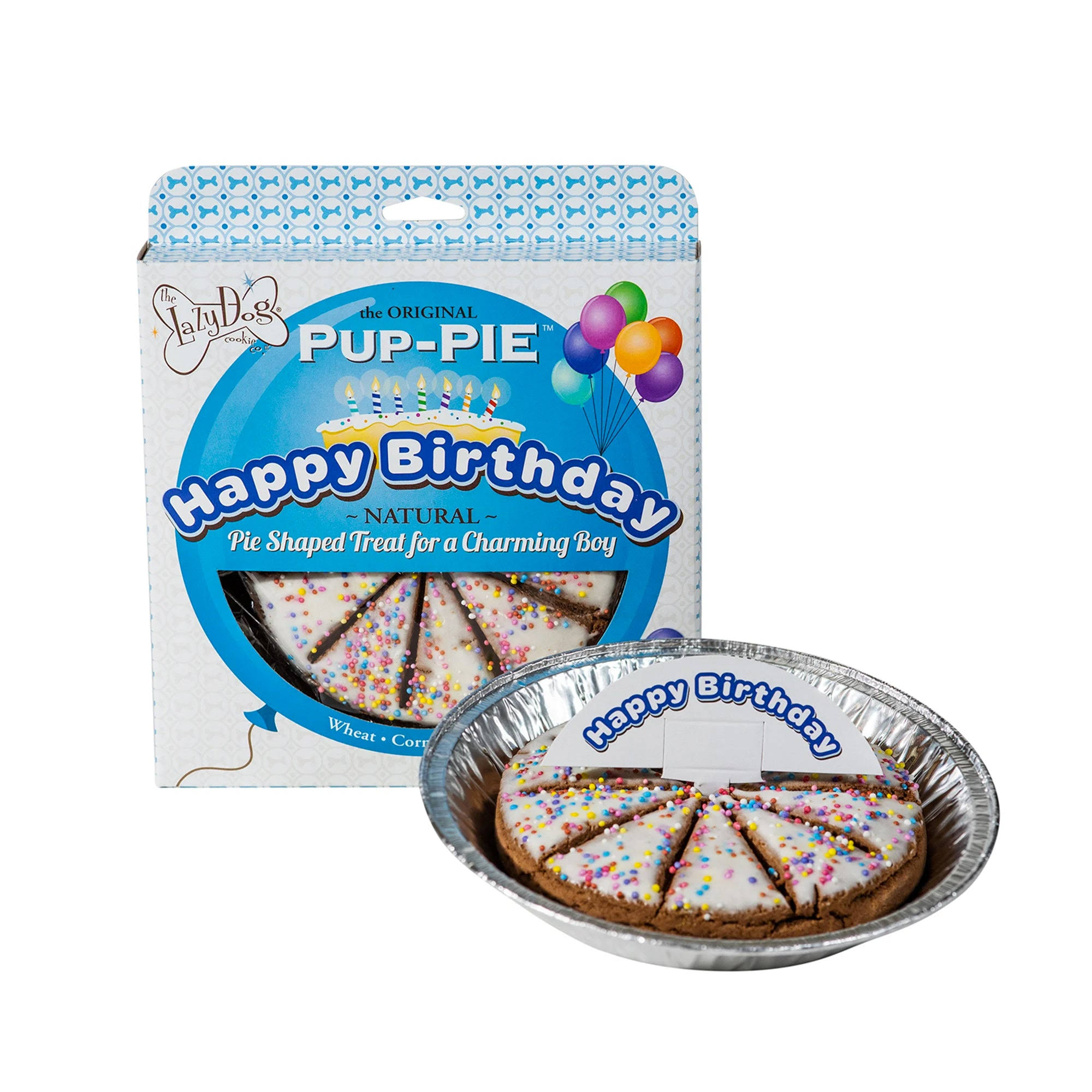 The Lazy Dog Cookie Co Happy Birthday for A Charming Boy Pup-PIE