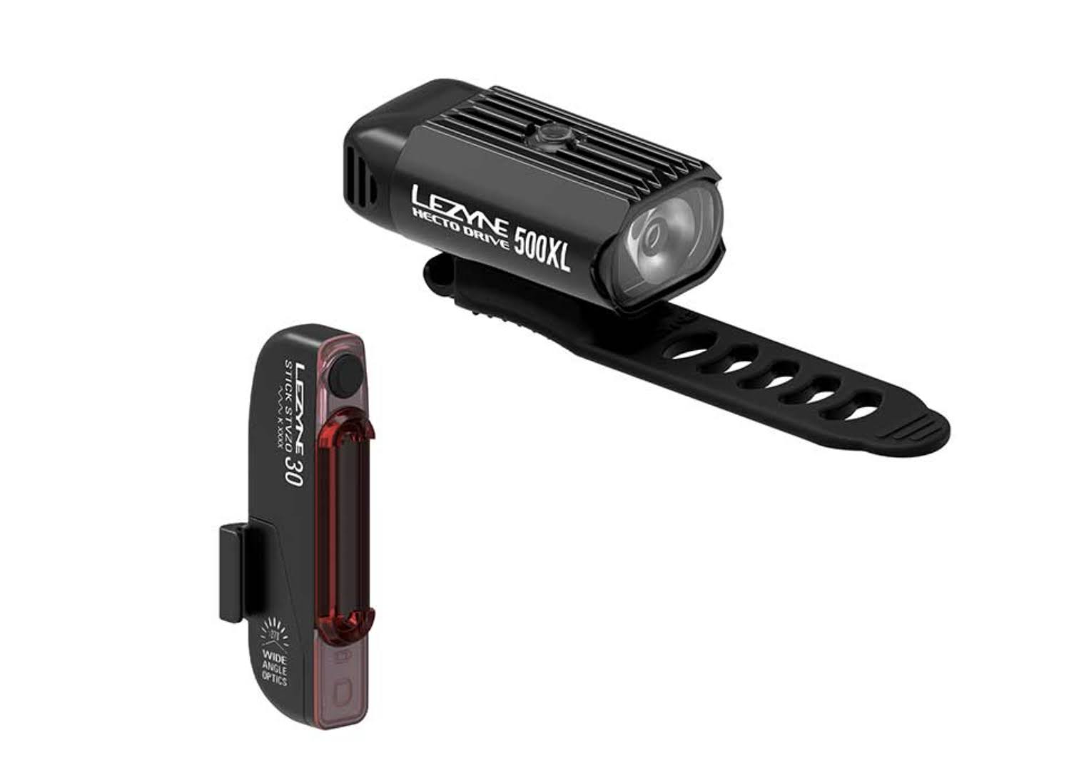 Lezyne Hecto Drive 500XL Stick Pair Light Set Black