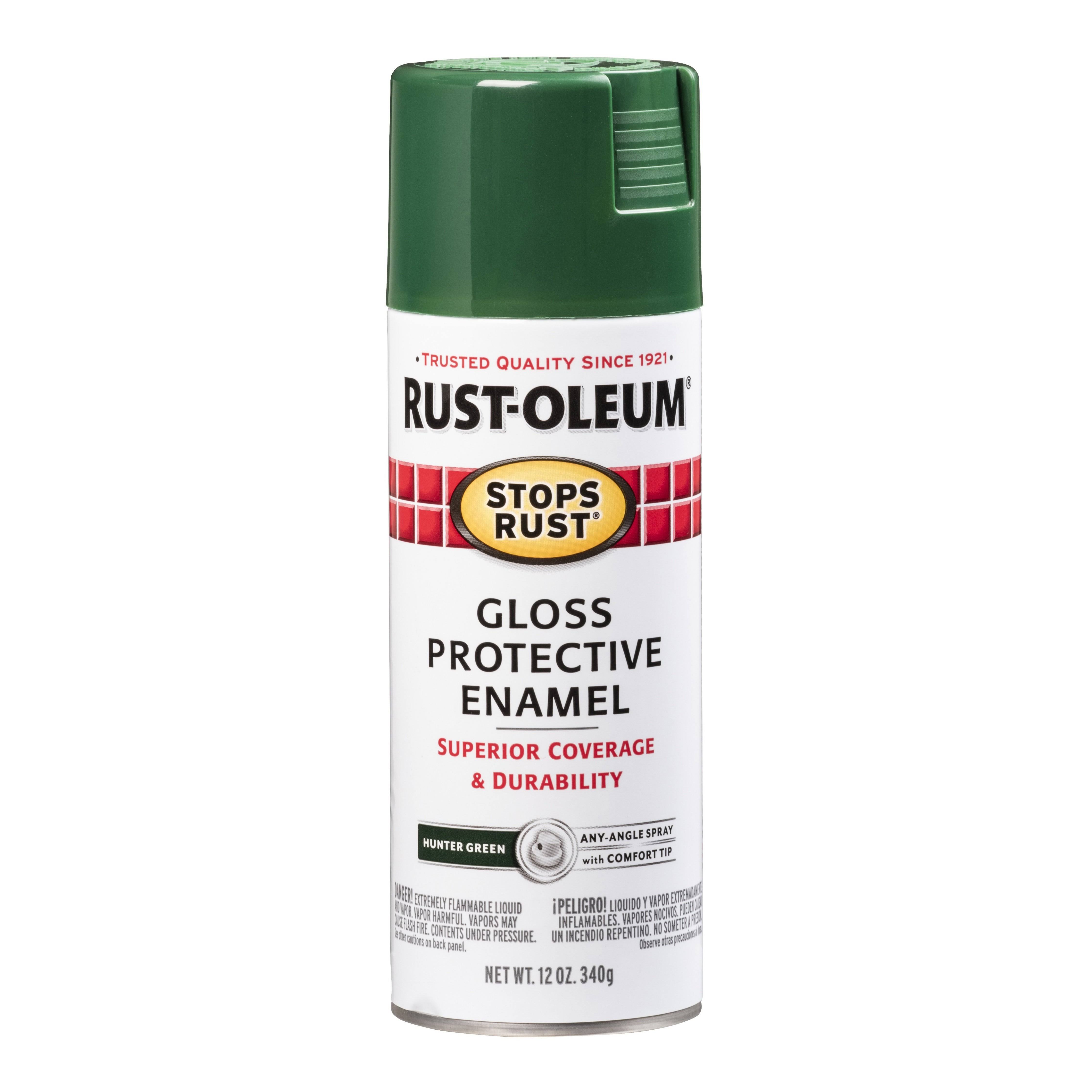 Rust-Oleum 7738830 Stops Rust Spray Paint - 12oz, Gloss Hunter Green