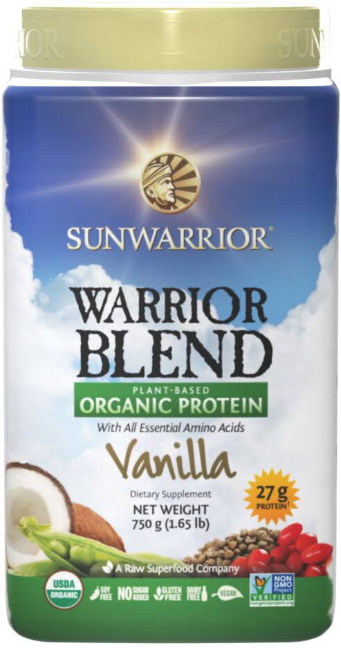Sunwarrior Warrior Blend Plant-Based Organic Protein Powder - Vanilla, 13.2oz