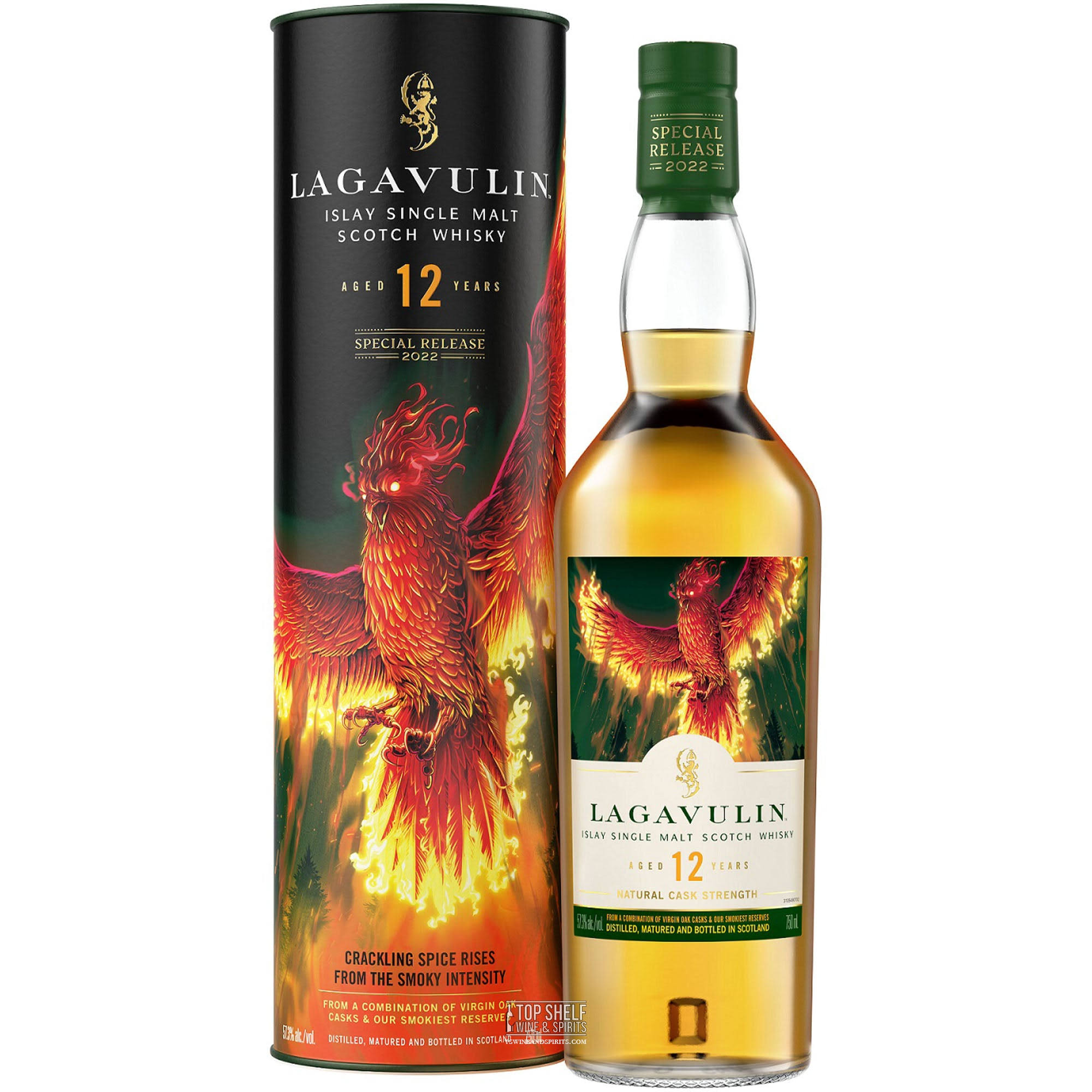 Lagavulin Natural Cask Strength 12 Year Old Single Malt Scotch Whisky 2022 750ml Bottle