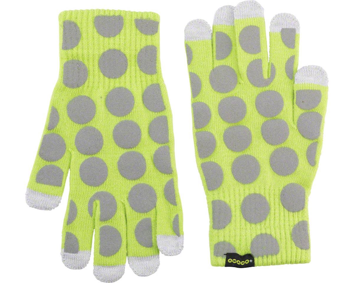 CycleAware Reflect Reflective Bike Gloves - Hi Viz Green, Small/Medium