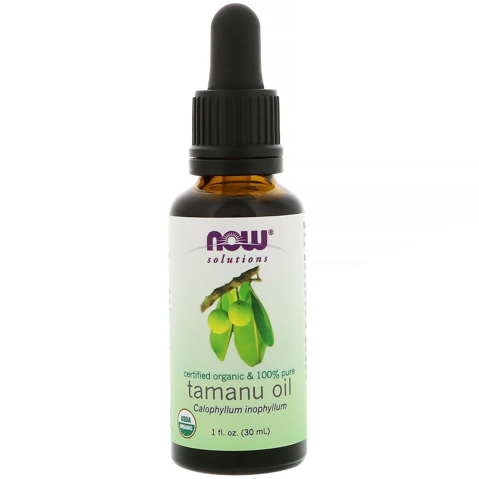 NOW Foods, Solutions, Certified Organic & 100% Pure, Tamanu Oil, 1 fl oz (30 ml)