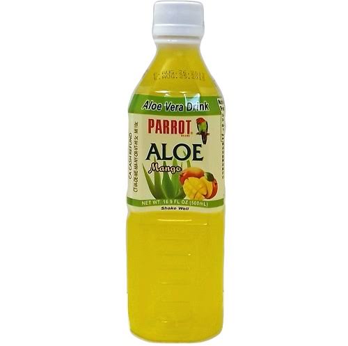 Parrot Brand Aloe Vera Mango Juice Drink - 16.9 Ounces - Alhambra Market - Delivered by Mercato