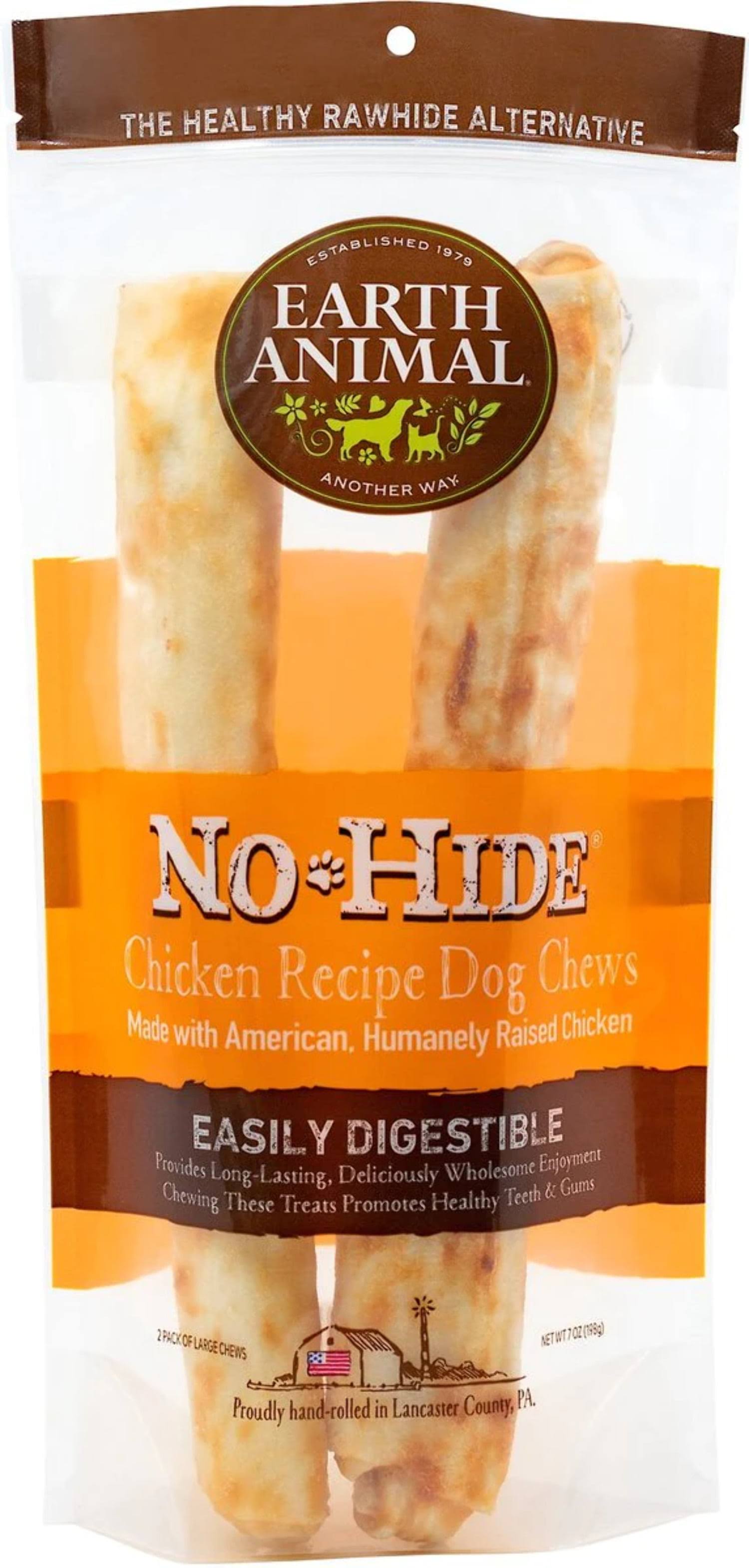Earth Animal No Hide Chews: Chicken (2-Pack) Large (11")