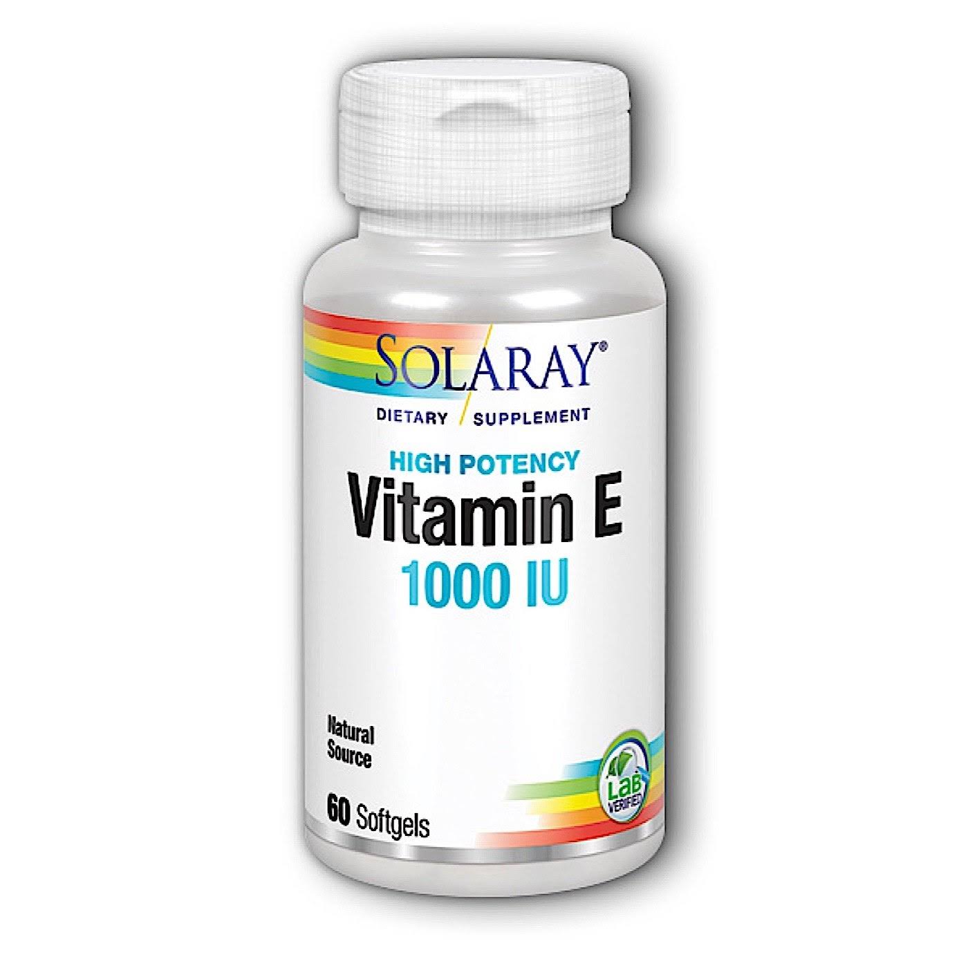 Solaray Vitamin E 1000 IU Supplement - 60ct
