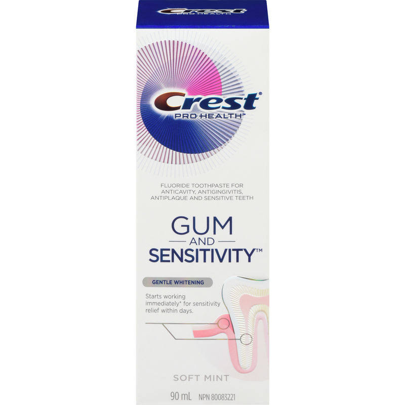 Crest Crest Gum and Sensitivity, Sensitive Toothpaste Gentle Whitening, 90 ml 90.0 ml