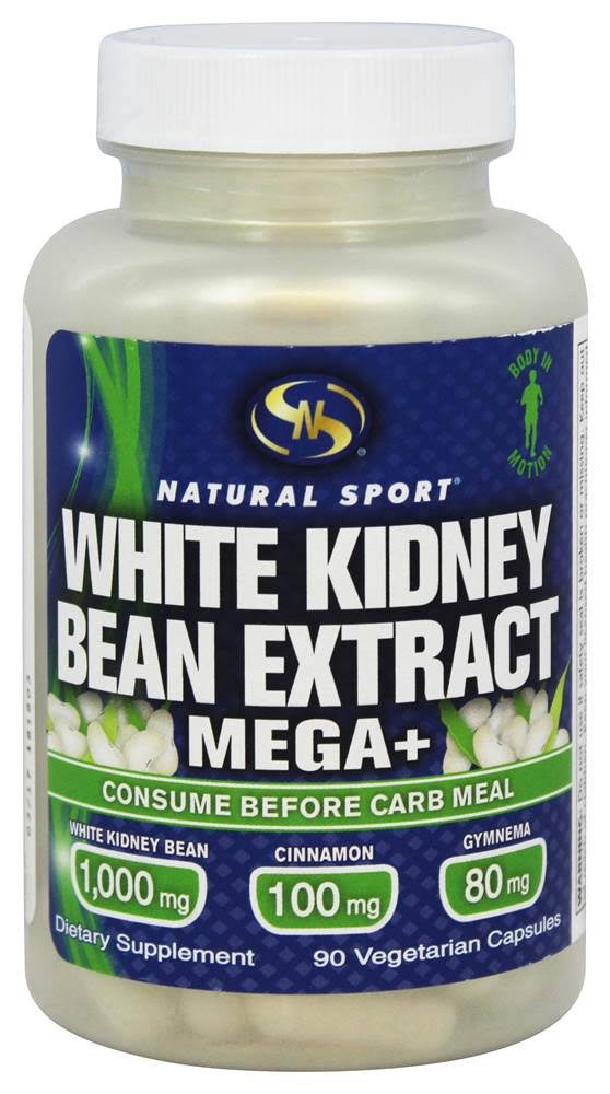 Natural Sport White Kidney Bean Extract Mega Plus Dietary Supplement - 90ct
