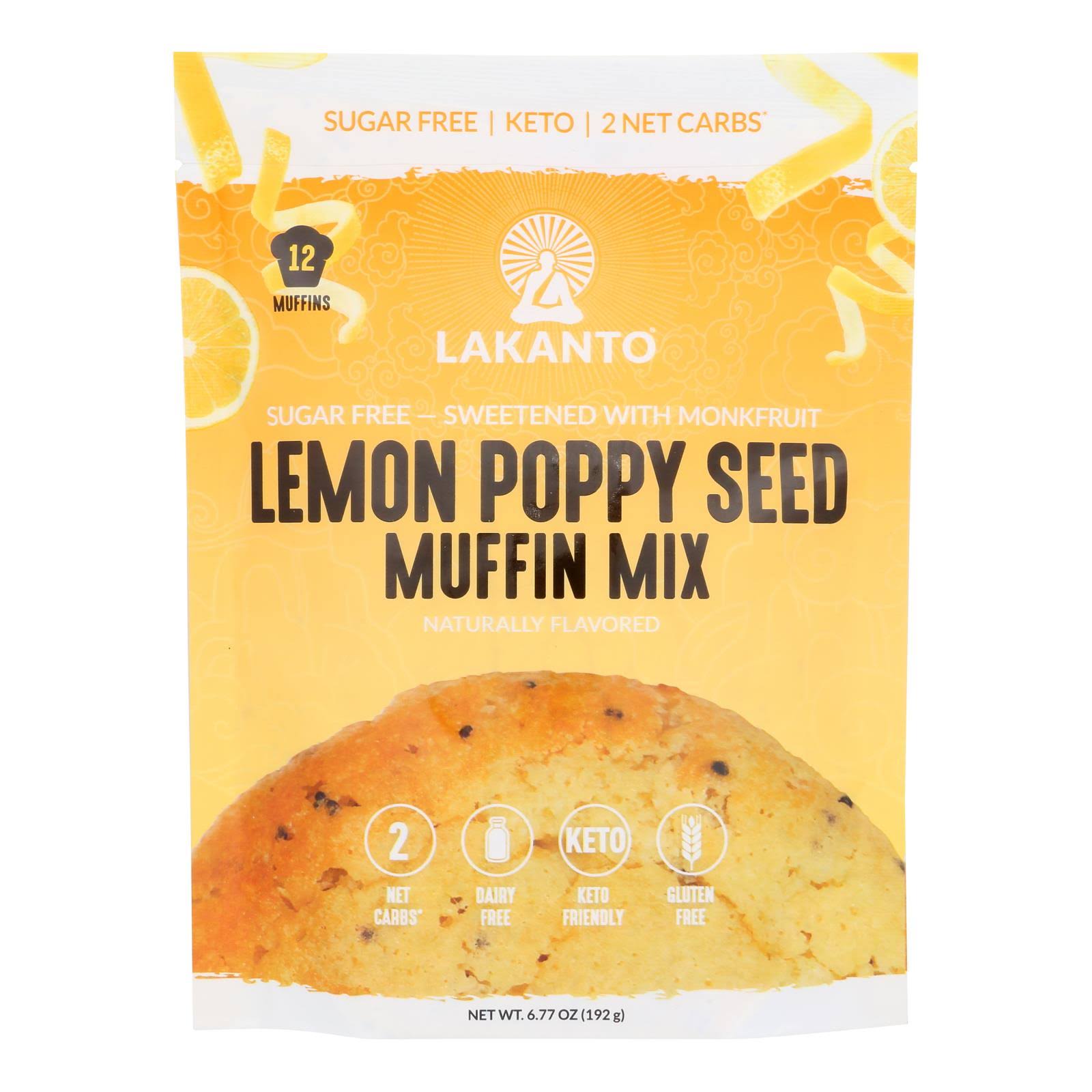 Lakanto Muffin Mix, Sugar Free, Lemon Poppy Seed - 6.77 oz