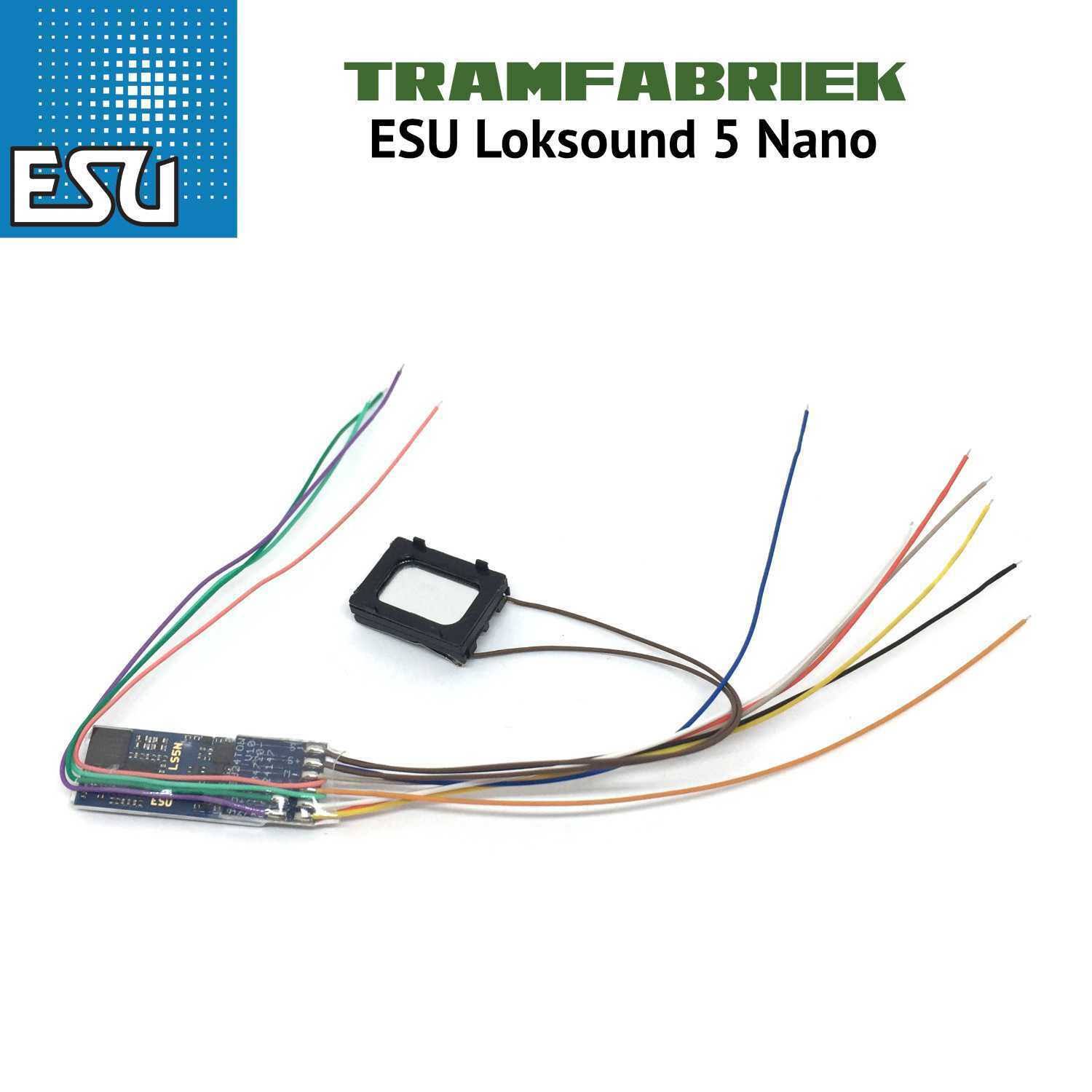 ESU 58923 LokSound 5 Nano DCC Sound Decode with New Small Adapter!