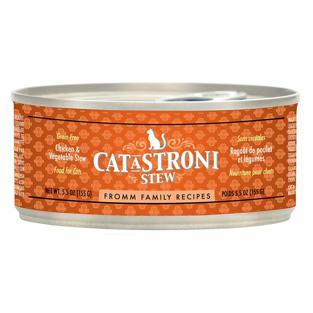 Fromm Family Recipes Cat-A-Stroni Chicken & Vegetable Stew Canned Cat Food, 5.5-oz