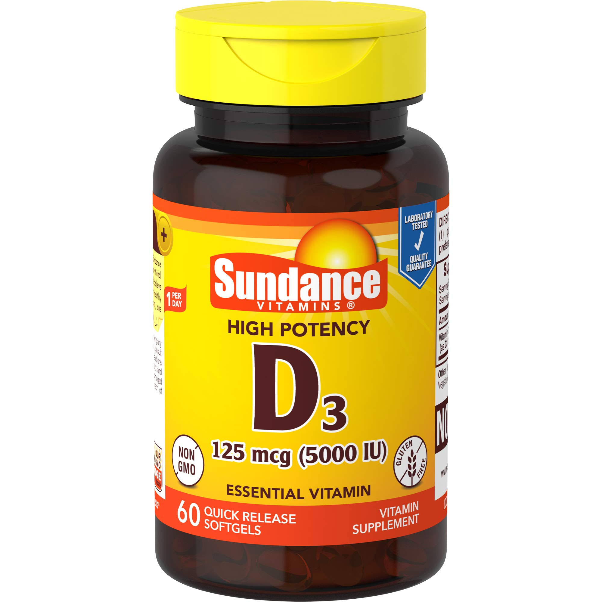 Sundance Vitamins High Potency Vitamin D3 5000 IU - 60ct