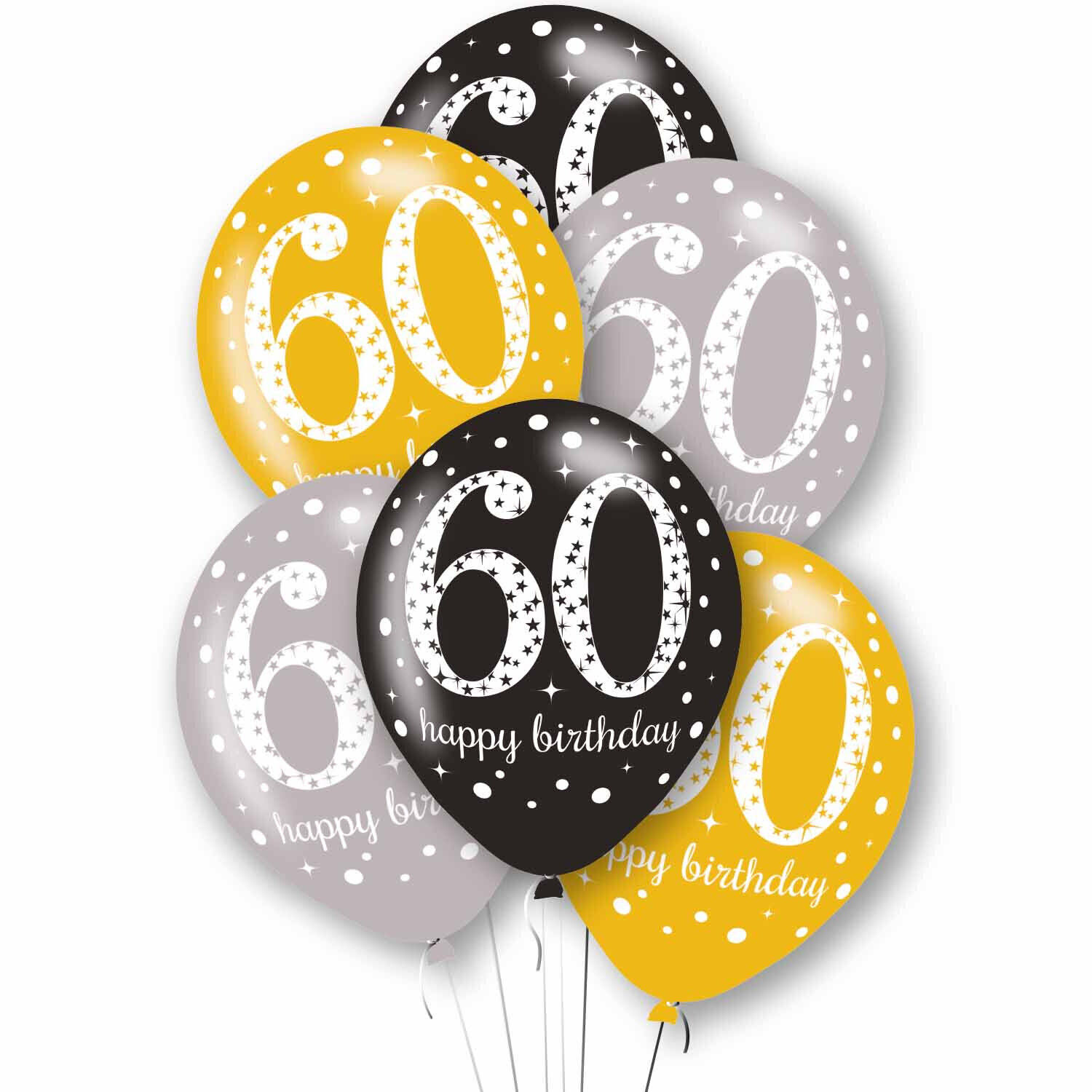 Age 60 Latex Balloons - 11"