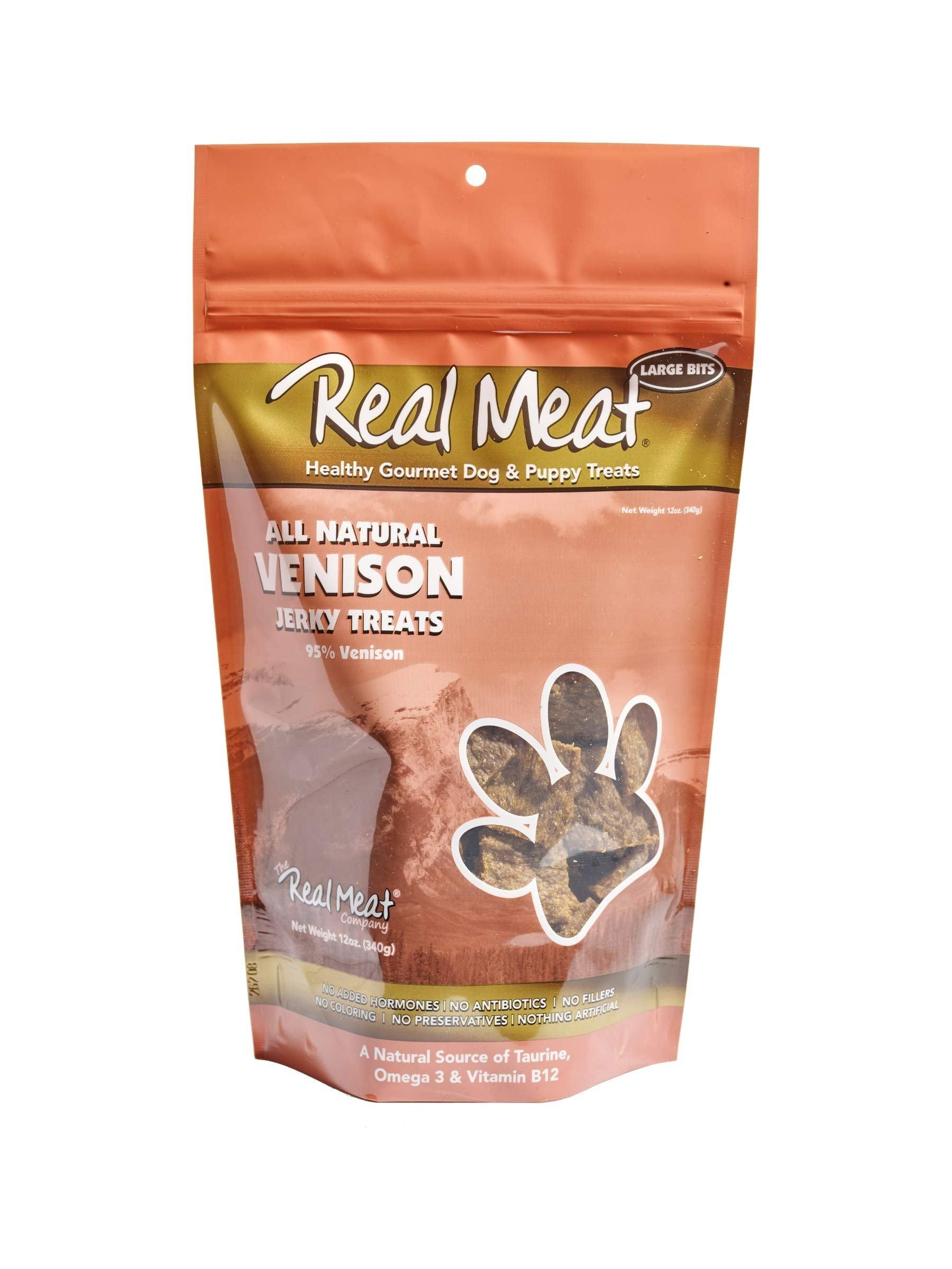 Real Meat Venison Jerky Dog Treats - 12oz