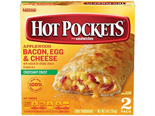 Hot Pockets Applewood Bacon Egg and Cheese Sandwiches - 2ct, 9oz