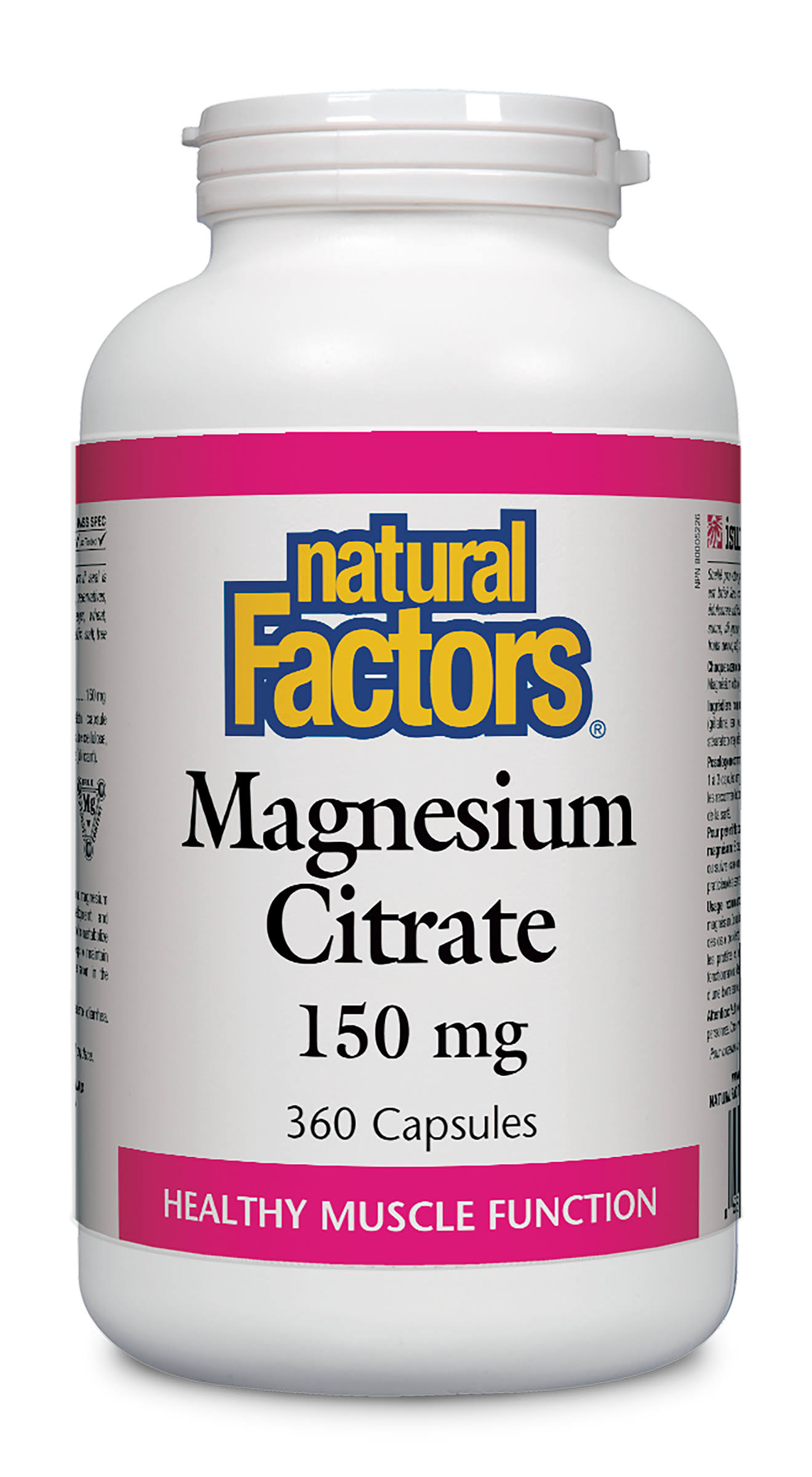 Natural Factors Magnesium Citrate Supplement - 150mg, 360 Capsules