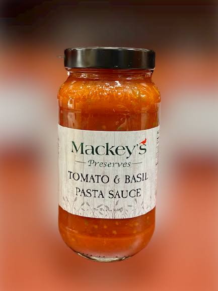 Mackey's Preserves, Tomato & Basil Pasta Sauce, 24oz
