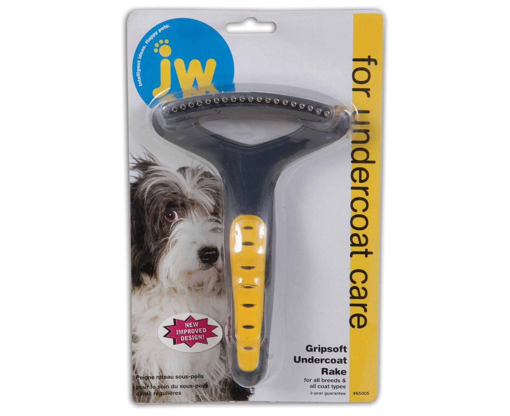 JW Pet Company GripSoft Undercoat Rake Dog Brush - Regular Teeth