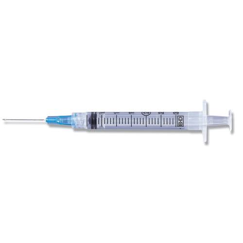 BD Luer-Lok Syringe with Detachable PrecisionGlide Needle -3 mL, 25g x 1 in (309581)