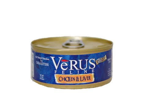 Verus Chicken and Liver Formula Canned Cat Food, 5.5-oz
