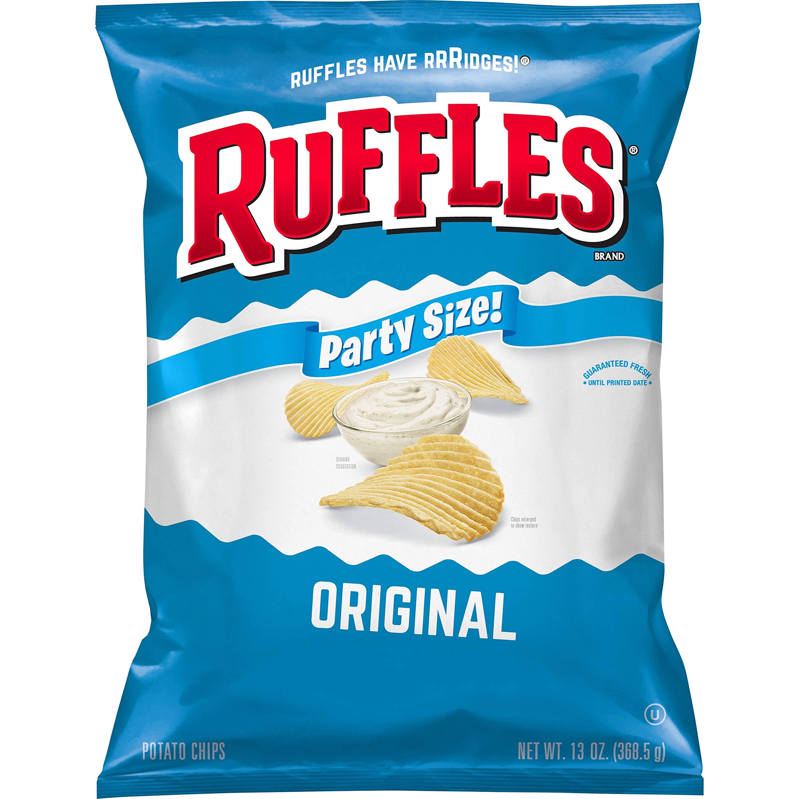 Ruffles Potato Chips Original Party Size Bag 13 Ounce