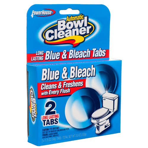 Powerhouse Toilet Bowl Cleaner Blue And Bleach Tabs 2ct Wholesale, Cheap, Discount, Bulk (Pack of 12)