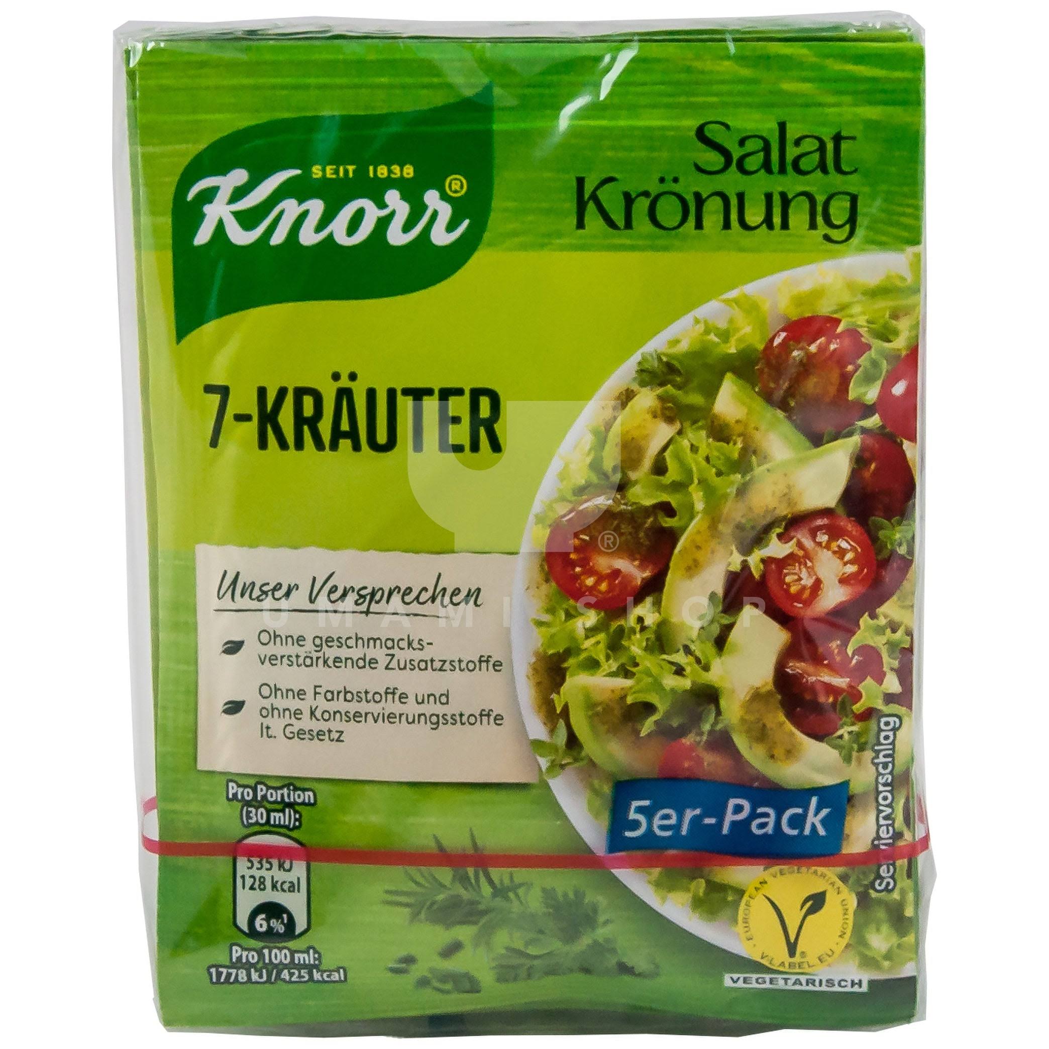 5x 5 Packs Knorr Salat Kroenung 7 Kräuter Herbs Salad Dressing from Germany