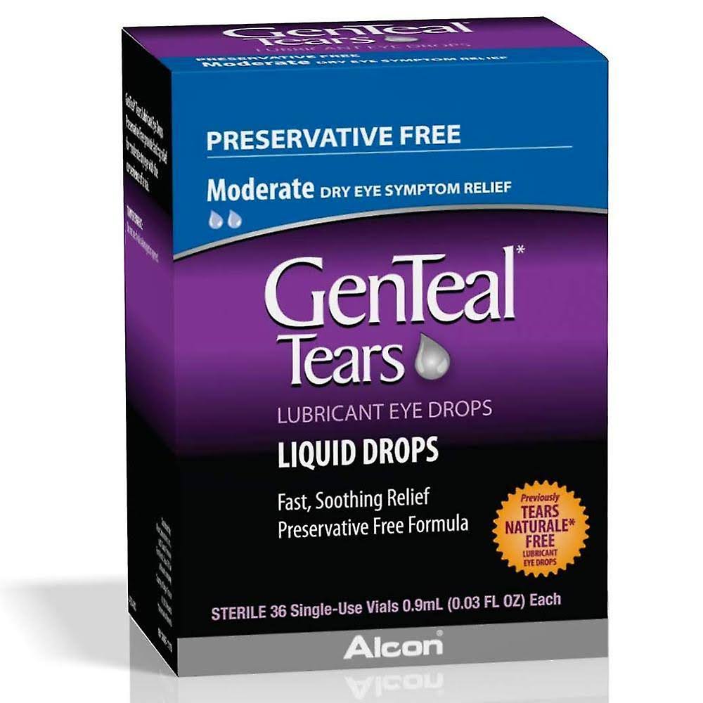 Genteal tears lubricant eye drops single-use vials, 36 ea