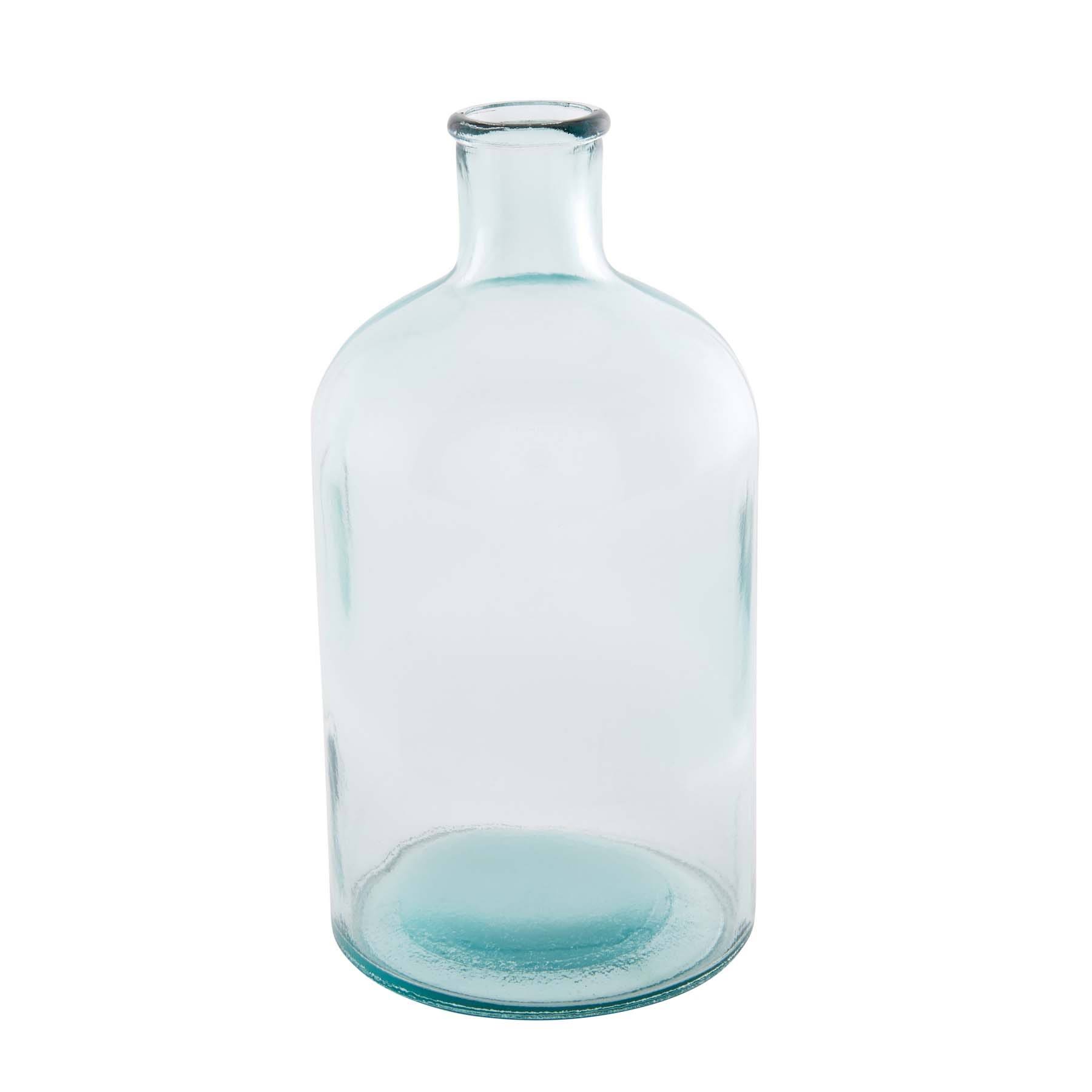 Mud Pie Medium Glass Bottle Vase in Clear