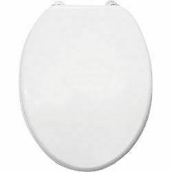 Cavalier White Moulded Toilet Seat with Chrome Hinges Toilet Seats 326