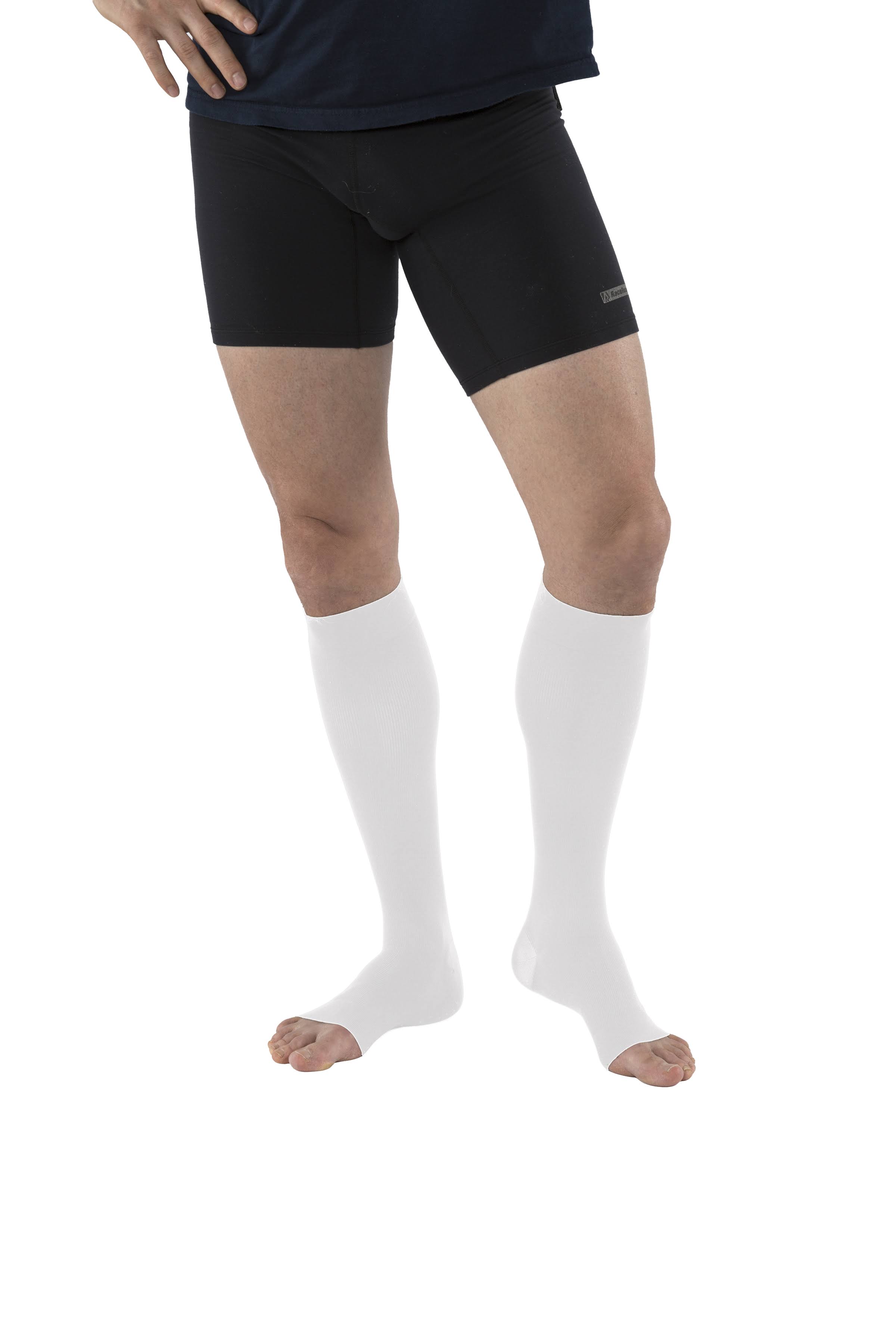 Jobst Thigh High Men's Closed Toe Socks - 20-30 mmHg, Large, Black