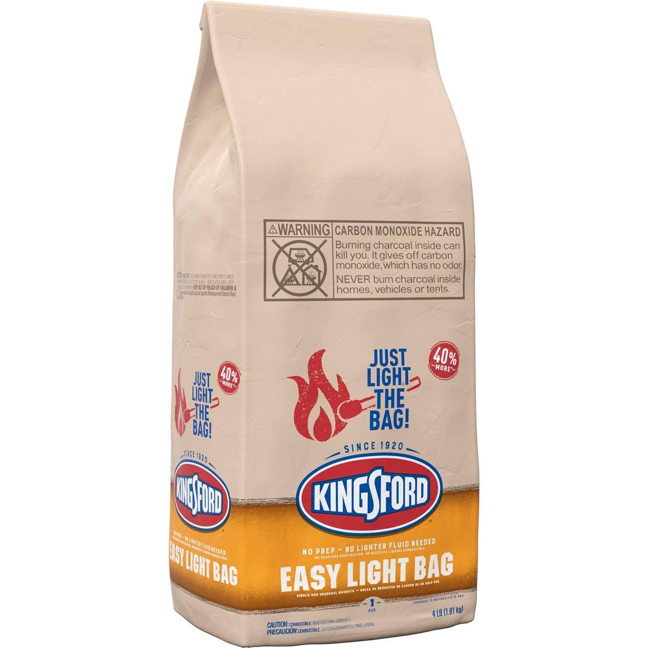Kingsford Products 250213 4 lbs Easy Light Bag Charcoal Briquettes