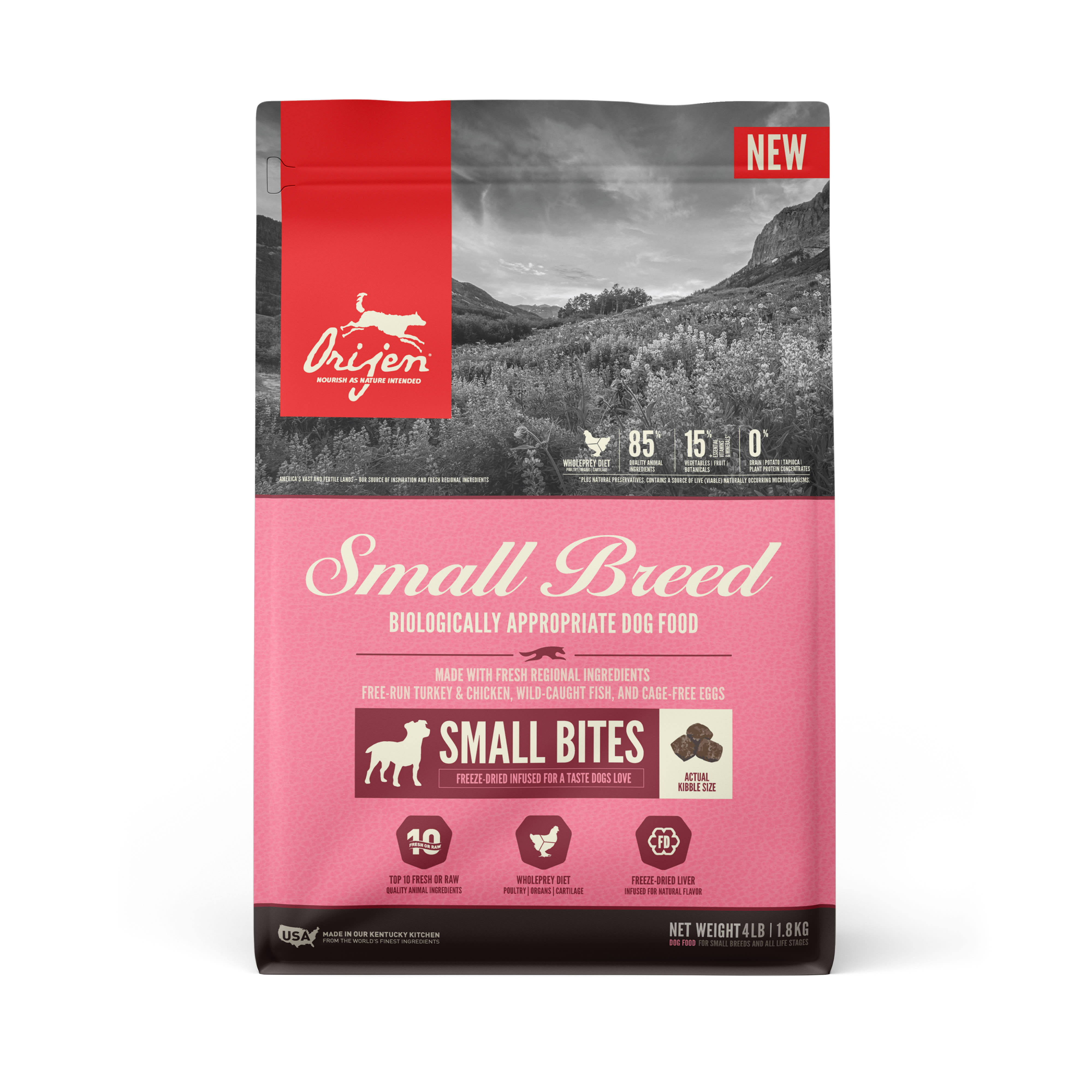 Orijen Small Breed Grain-Free Dry Dog Food - 4 lb. Bag